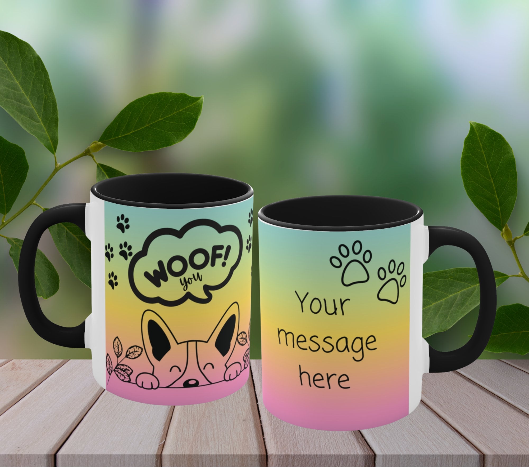 Custom Coffee Cup Personalized Dog Design Coffee Mug, Custom Mug