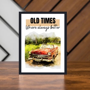 Vintage Style Man Cave Wall Art Prints, Gifts for Him, Digital Prints and Posters Digital Products