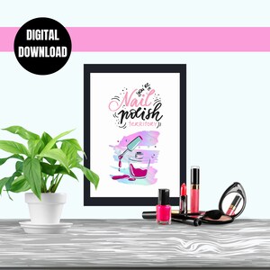 Nails Wall Art Gifts for Her, Digital Prints, Poster Digital Download, Beauty Salon Prints, Digital Products for Beauty Salon, Home Decor,