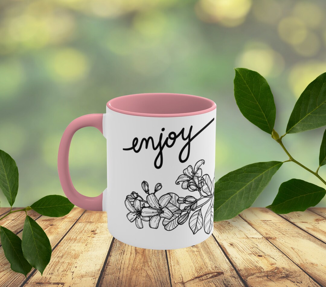 Wildflowers Mug, Floral Coffee Mug, Cottage Core Mug, Pressed Flowers