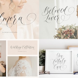 Wedding Font Bundle Calligraphy Font, Script Font, Handwritten Font, Elegant Font, Invitations, Cricut Font, Procreate Font, Crafting Font image 8