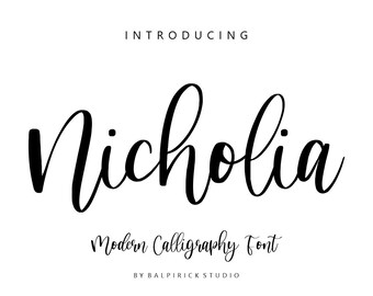 Nicholia is a Modern Calligraphy Font