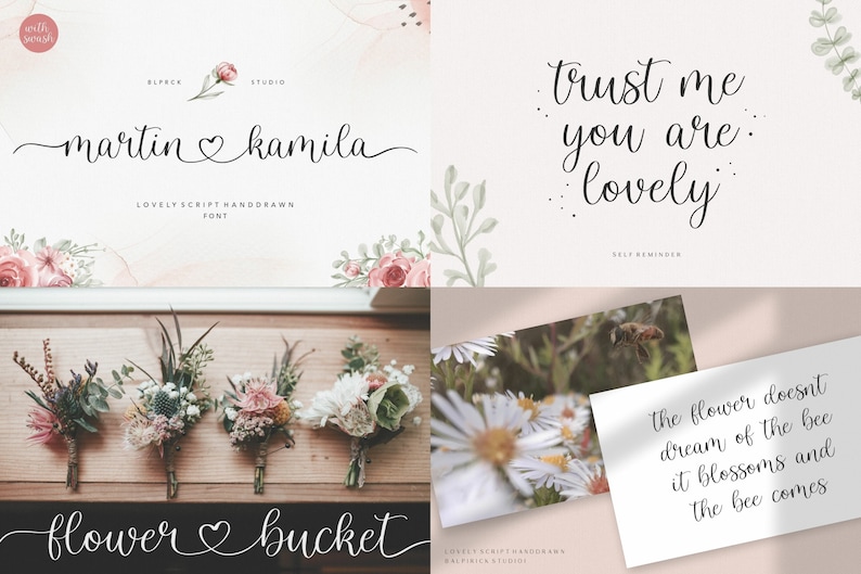 Wedding Font Bundle Calligraphy Font, Script Font, Handwritten Font, Elegant Font, Invitations, Cricut Font, Procreate Font, Crafting Font image 2