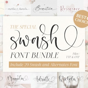 Swashschrift - Hochzeitsschriftart, Schreibschrift, Swirly-Schriftart, Valentinstag-Schriftart, Cricut, Canva-Schriftart, Procreate-Schriftart, Basteln, Kalligraphie-Schriftart