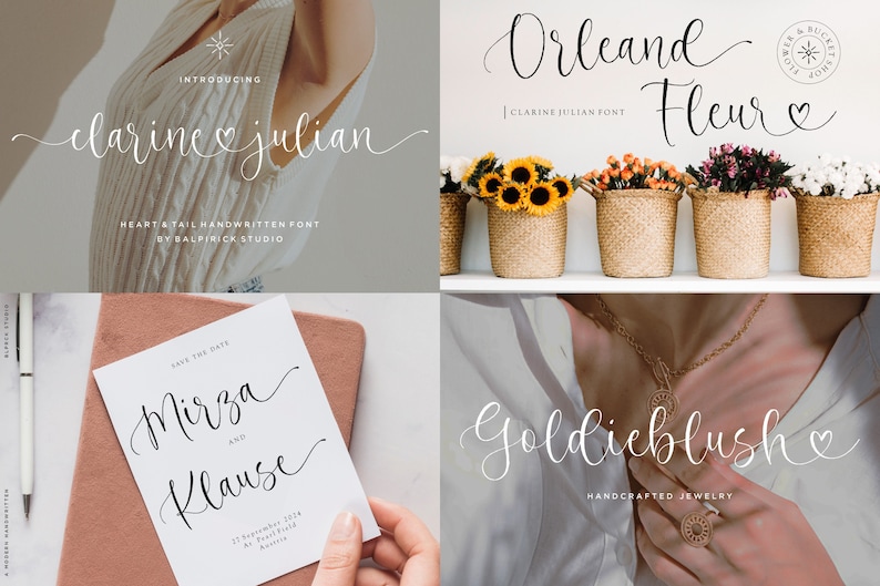 Wedding Font Bundle Calligraphy Font, Script Font, Handwritten Font, Elegant Font, Invitations, Cricut Font, Procreate Font, Crafting Font image 9