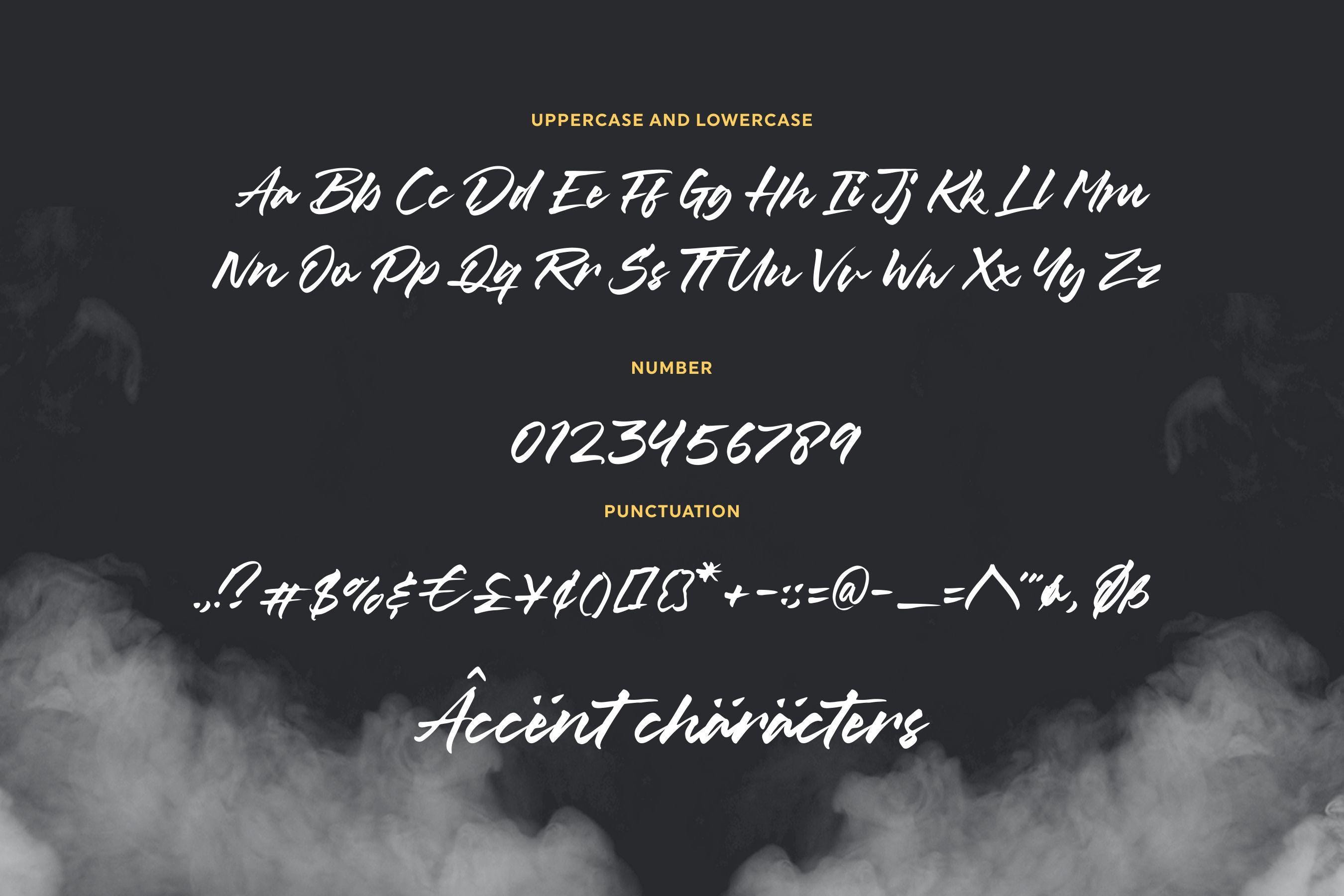 Misty Black - Stylish Bold Script Font - Etsy