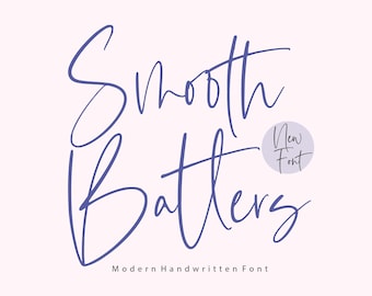 Smooth Batters Font: Calligraphy Script for Cricut
