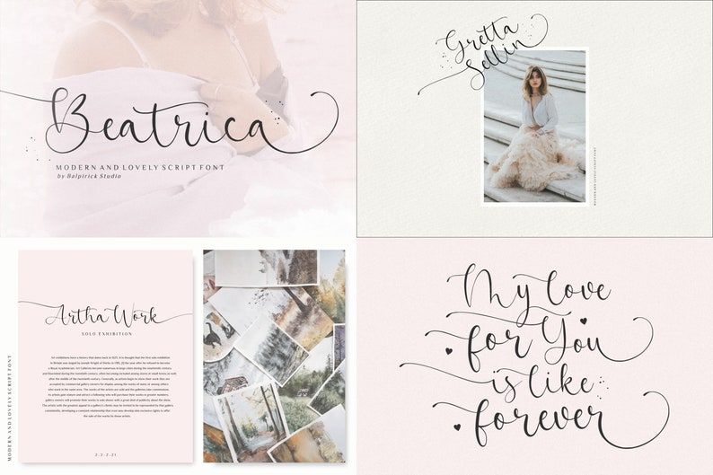 Wedding Font Bundle Calligraphy Font, Script Font, Handwritten Font, Elegant Font, Invitations, Cricut Font, Procreate Font, Crafting Font image 3