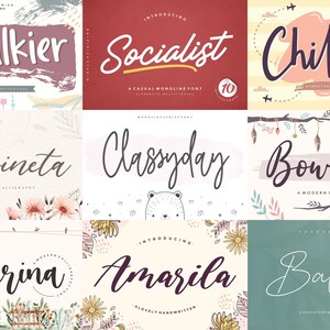 Ultimate 50 Font Bundle Calligraphy Font Script Font - Etsy Australia
