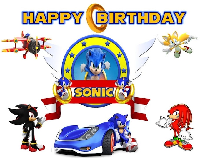 Transfer only for Sonic the Hedgehog gelatin letter size