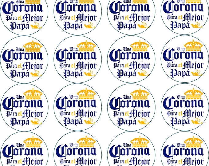 Sugar paper (Father's Day) 16 images of 2” round