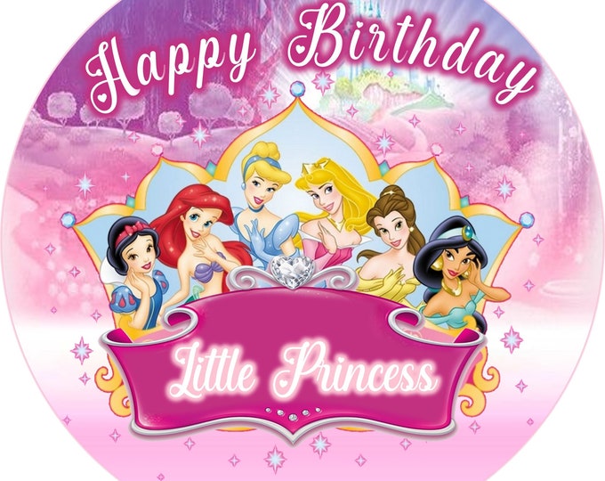 Transfer only for gelatin (Princesses) 8 inches round