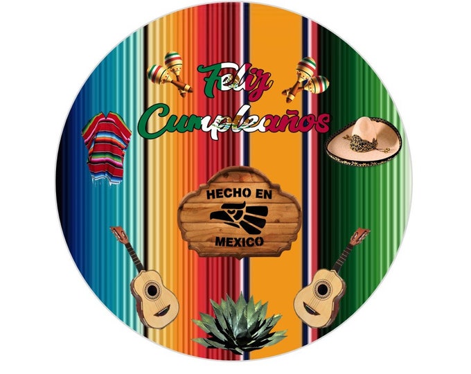 Gelatin-only transfer printed on regular bond multipurpose paper (Mexican) 8 inches round