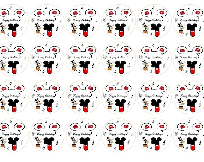 Mickey 24 1.5 inch round gelatin transfer only