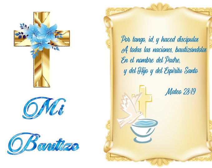 Transfer only for gelatin on bond paper (Boy's christening) letter size