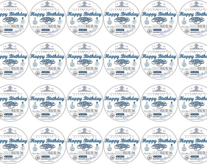 Transfer only for gelatin (Don Julio) 24 of 1.5 inches round