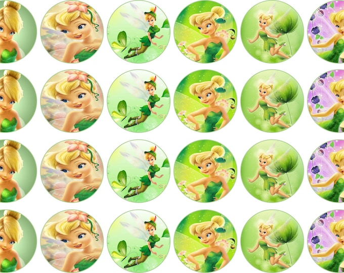 Transfer only for gelatin (Tinkerbell) 24 of 1.5 inches round