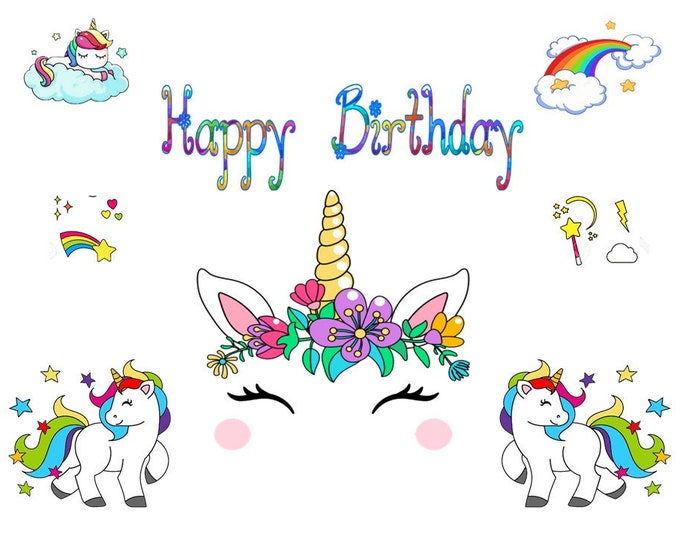 Transfer only for Unicorn gelatin letter size on bond paper