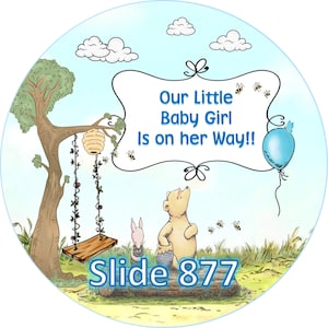 Transfers ONLY for gelatin on Bond paper (classic Winnie the Pooh) 24 of 1.5&quot; or 1 of 8&quot; round