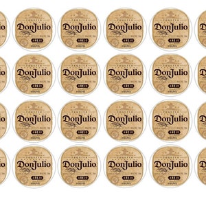Don Julio edible rice paper for drinks, cocktails, or tquila drinks. 24 1.5-inch images.