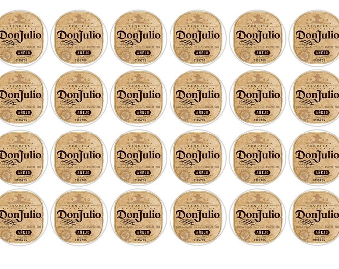 Don Julio edible rice paper for drinks, cocktails, or tquila drinks. 24 1.5-inch images.