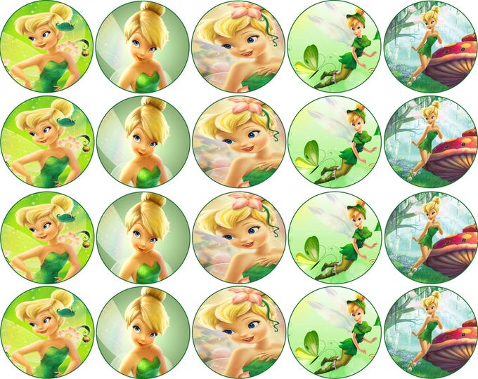 Sugar Paper (Tinkerbelle) 20 images 1.81 inches Round