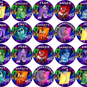 Sugar Paper (Inside Out) 20 images of 1.81” Round