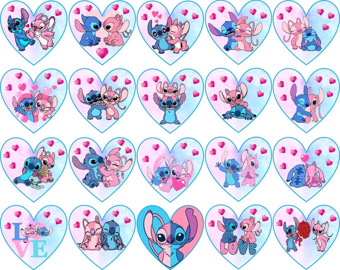 Sugar Paper (Valentine's Day Stitch) 20 images of 1.81” heart shape