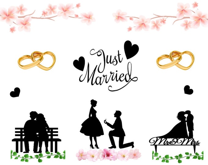 Transfer only for Just Married gelatin, letter size