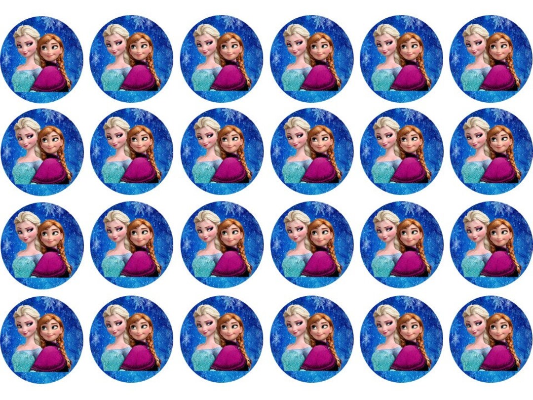 Frozen 24 Jello Transfer 1.5 Inch Round Etsy