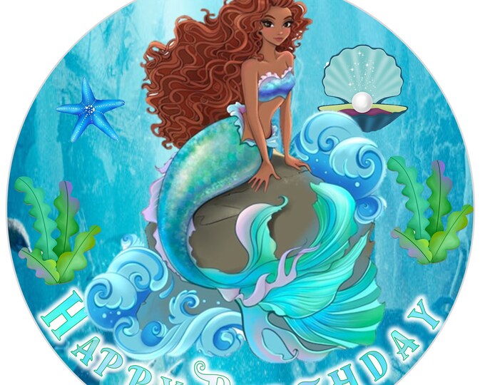 Transfer only for gelatin (The Little Mermaid) 8 inches round
