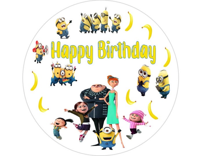 Minions 8-inch round gelatin transfer only