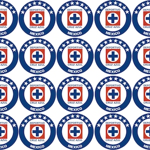 Papel de azúcar ( Cruz Azul ) 20 imágenes de 1.81  pulgadas Redondo