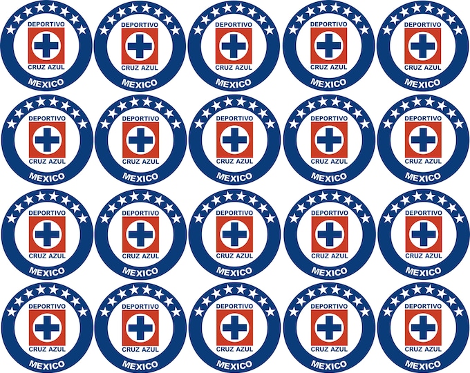 Sugar paper (Blue Cross) 20 images of 1.81 inches Round