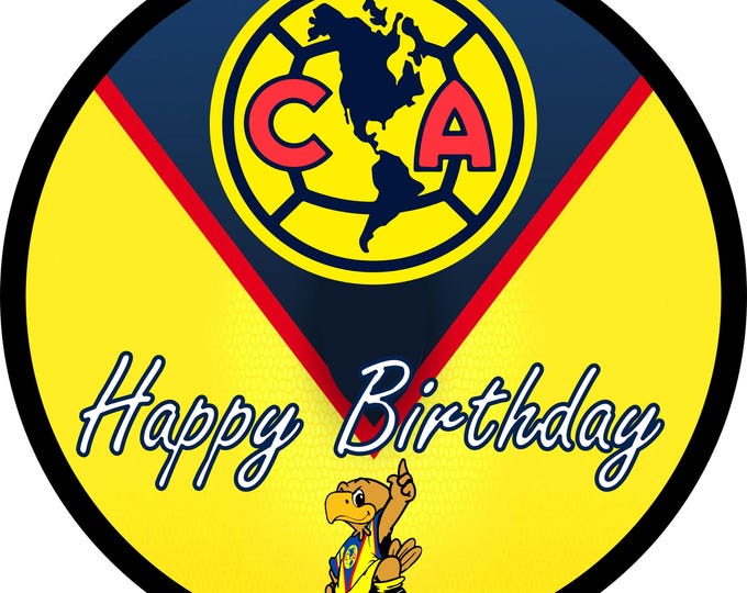 Sugar paper cake topper (Aguilas del America) 8 inches round