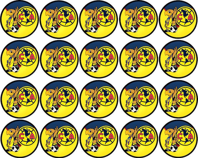 Sugar paper (Aguilas del America) 20 images of 1.81 inches Round