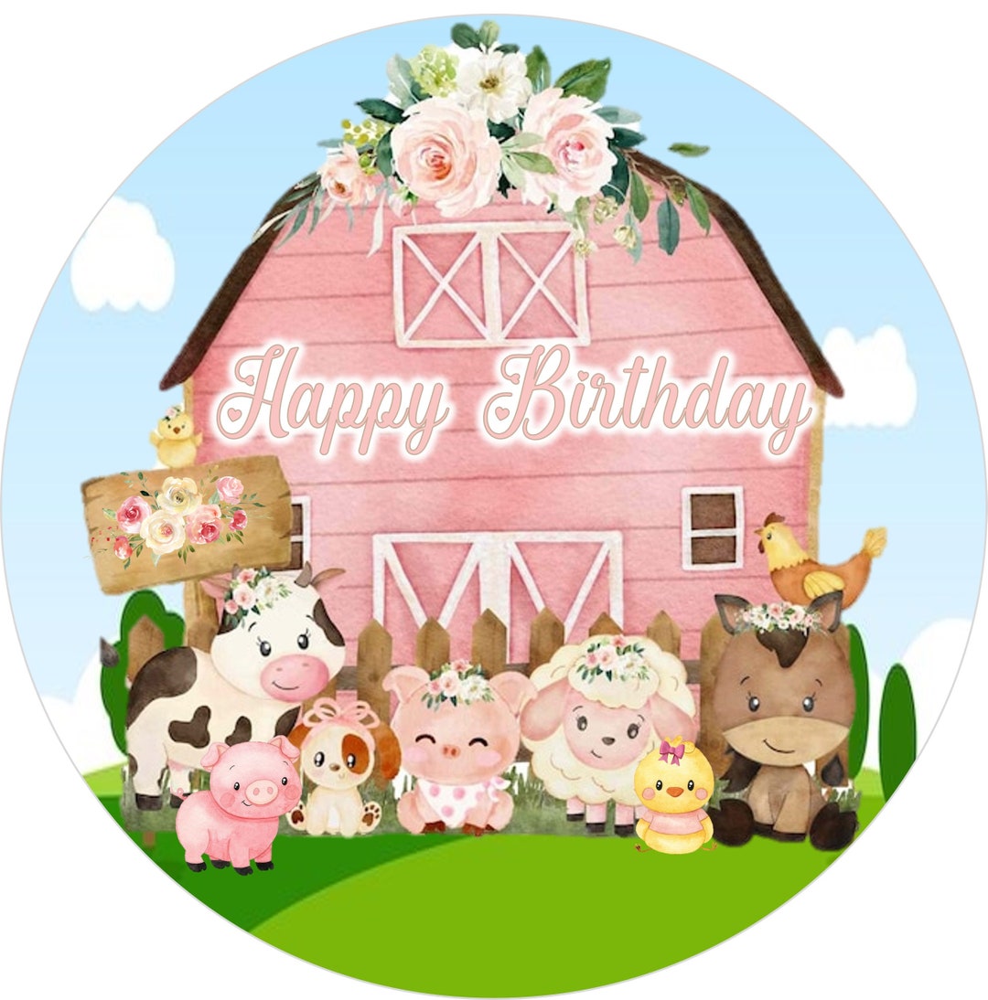 Jello Transfer pink Farm 8 Inches Etsy