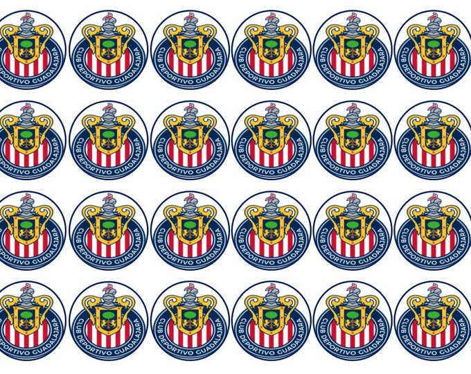 Transfer only for gelatin (Chivas del Guadalajara) 24 of 1.5 inches round