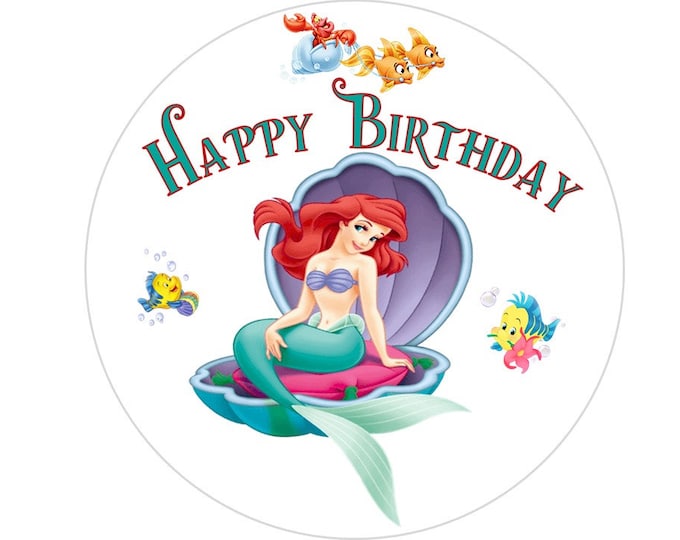 Transfer only for gelatin The Little Mermaid 8 inches round