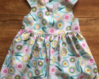 Tea party dress, toddler, Australian floral print