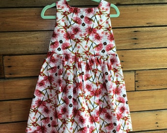 Australian floral print toddler cotton dress