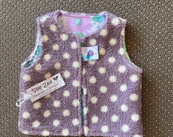 Teddy fleece toddler vest, reversible