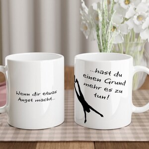 White ceramic mug - courage