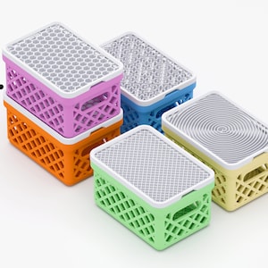 Small Size 3D Printed Stackable Organizer. Multiple Color Print available