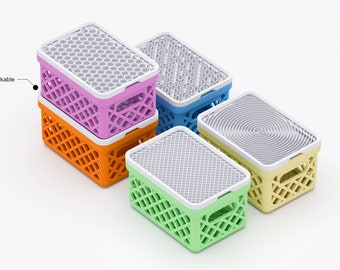 Small Size 3D Printed Stackable Organizer. Multiple Color Print available