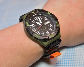 Casio 5125 MRW 200H Acero inoxidable Negro Dia Fecha 100M W Reloj de buceo resistente para hombres Bateria nueva Etsy Espana