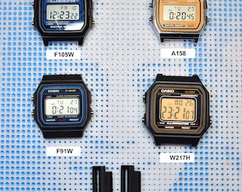 Strap Adapter for Casio F-91W, A-158W, A-159W, W217H, F105W - Multiple Color Available