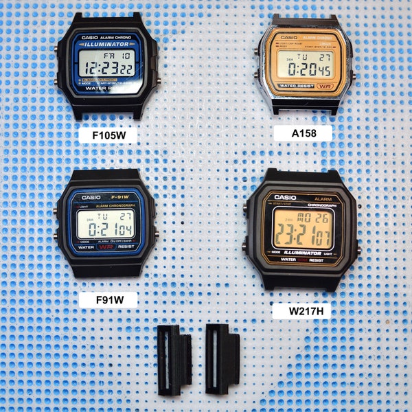 Strap Adapter for Casio F-91W, A-158W, A-159W, W217H, F105W - Multiple Color Available