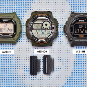 Tough Resin Strap Adapter For Casio AE1000, W218H, W219H, And Similar Models