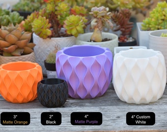 Vasi per Piante Grasse, Vaso per Cactus e Succulente, Set di Vasi Decorativi con Foro di Drenaggio, per Piante da Giardino da Interno/Esterno, Piantine e Semi (Confezione da 4